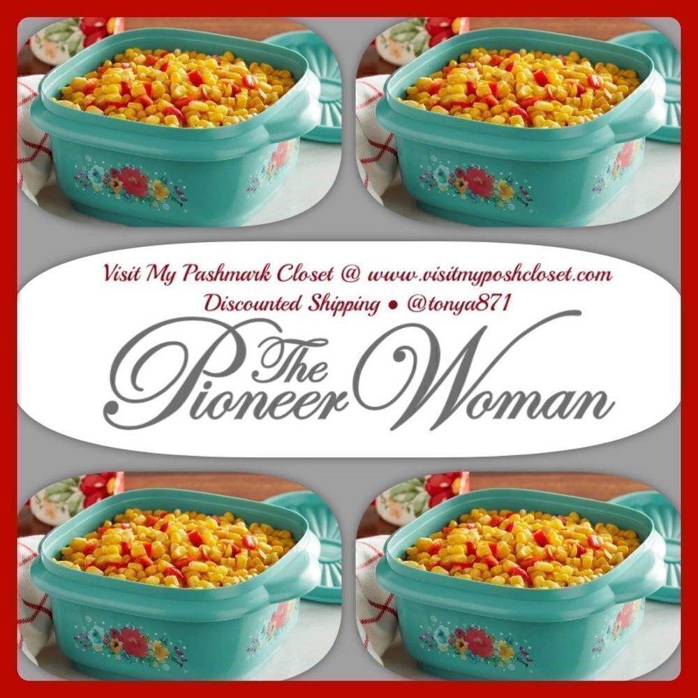 🦋 New Pioneer Woman (4)- Breezy Blossom 5 Cup Food Storage Container with Lids